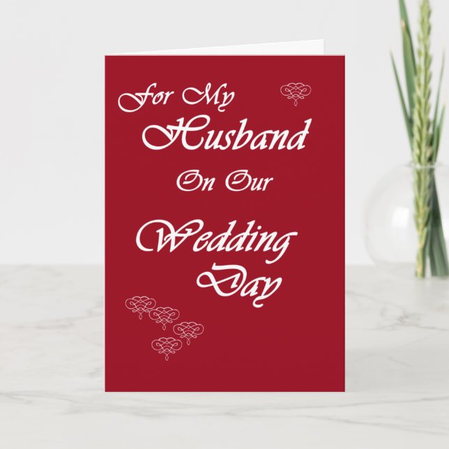 Tarjeta Marido en nuestro día de boda (Anverso)
