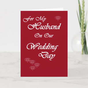 Tarjeta Marido en nuestro día de boda