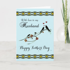 Tarjeta Marido / Feliz Día del Padre - Aves-Amor