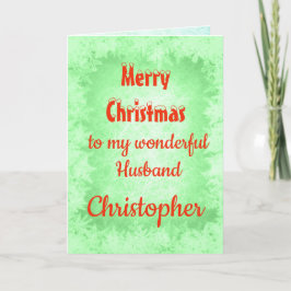 Tarjeta Marido navideño de Feliz Personalizado
