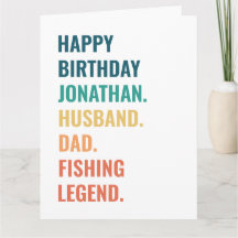 Marido Papá Leyenda de Pesca Nombre personalizado 