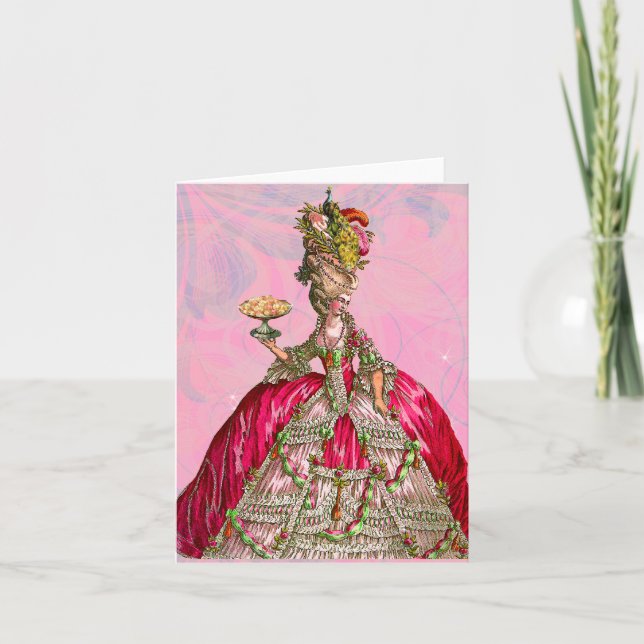 Tarjeta Marie Antoinette Déjalos Comer Pastel (Anverso)