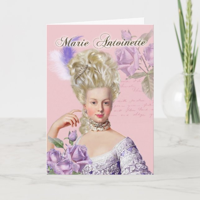 Tarjeta Marie Antoinette Greeting Card Lavender Rosa (Anverso)