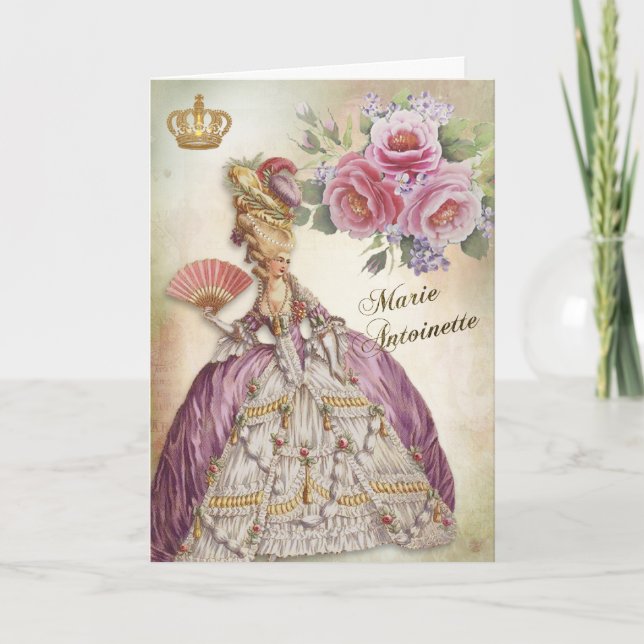 Tarjeta Marie Antoinette  Greeting Card Rose Bloom (Anverso)