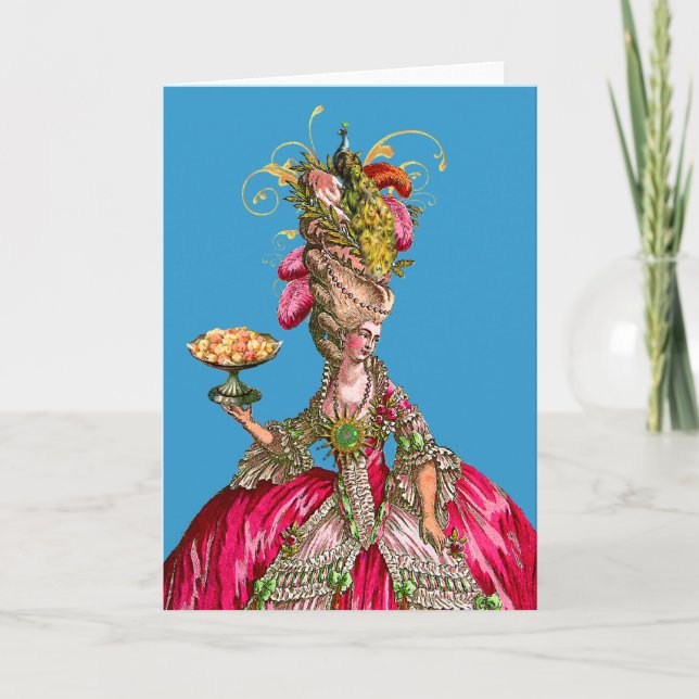 Tarjeta Marie Antoinette y Peacock (Anverso)