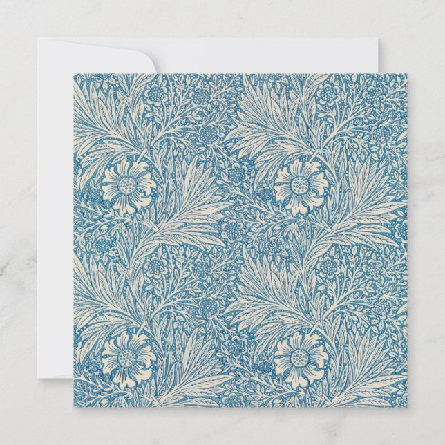 Tarjeta Marigoldes Azules (por William Morris) (Anverso)