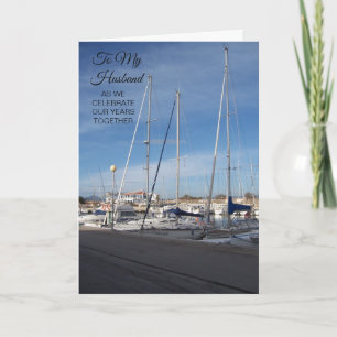 Tarjeta Marina Aniversario de Boda Marido Personalizado