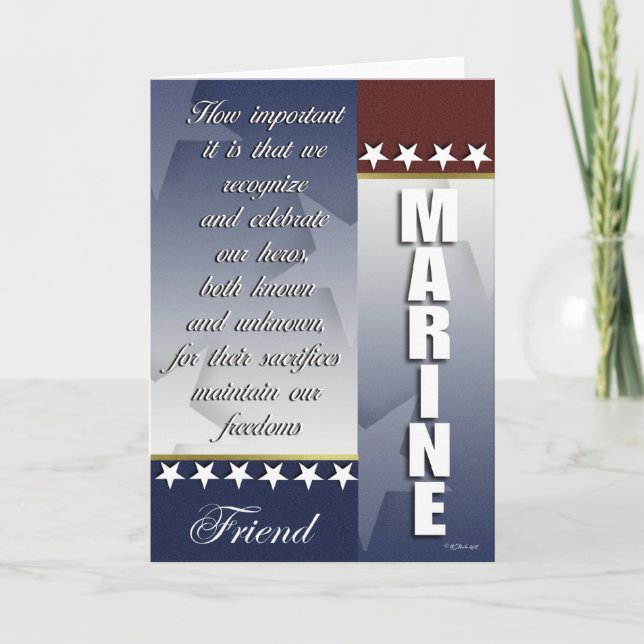Tarjeta marina patriótica de la ayuda de la tropa (Anverso)
