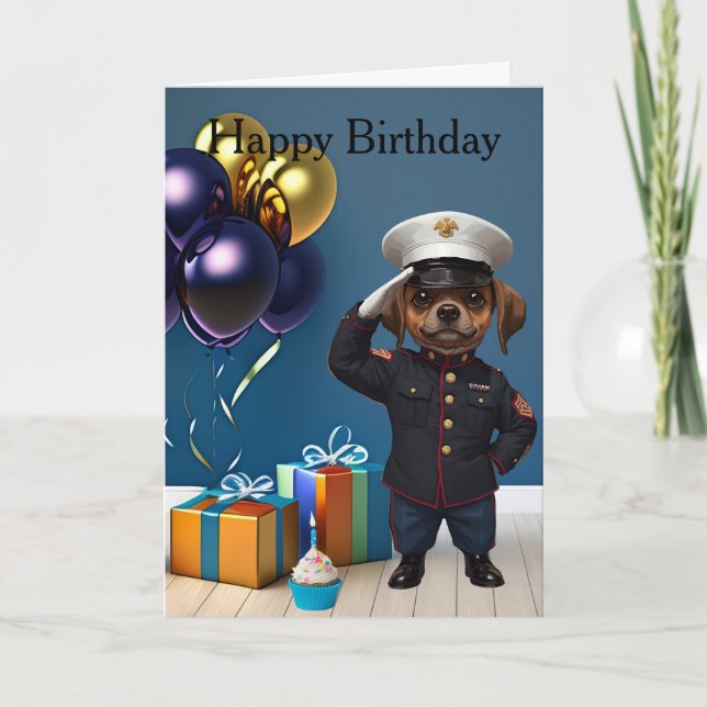 Tarjeta marine dog birthday Folded Greeting Card (Anverso)
