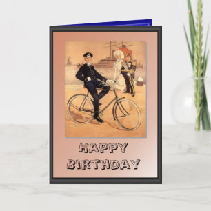Tarjeta Marinero en bicicleta