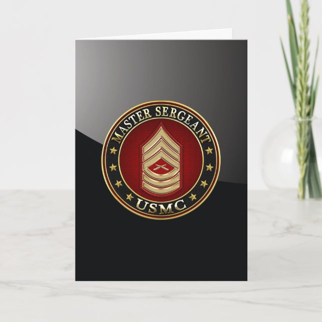 Tarjeta Marines de EE.UU.: Sargento mayor (USMC MSgt) [3D] (Anverso)
