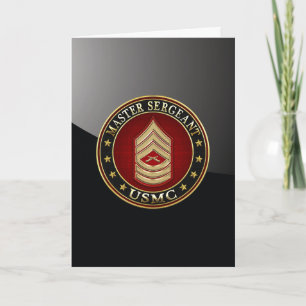 Tarjeta Marines de EE.UU.: Sargento mayor (USMC MSgt) [3D]