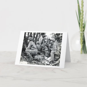 Tarjeta Marines estadounidenses en la Segunda Guerra Mundi