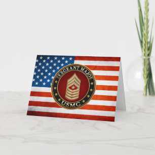 Tarjeta Marines Estadounidenses: Sargento mayor (USMC SgtM