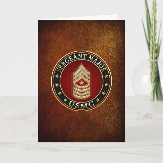 Tarjeta Marines Estadounidenses: Sargento Mayor (USMC SgtM (Anverso)