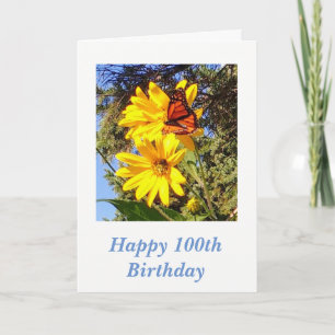 Tarjeta Mariposa 100 cumpleaños