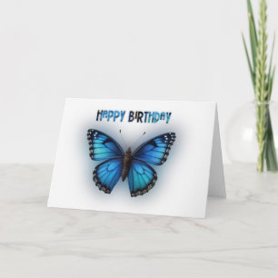 Tarjeta Mariposa azul