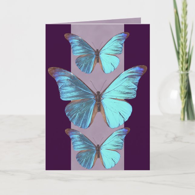 Tarjeta Mariposa azul irlandesa bonito (Anverso)