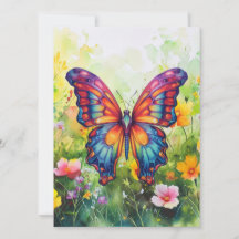 Mariposa Azul Naranja Alas