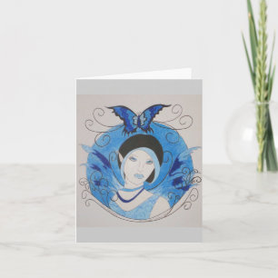 Tarjeta Mariposa azul Notecard