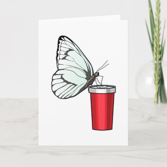 Tarjeta Mariposa Beber Mug (Anverso)