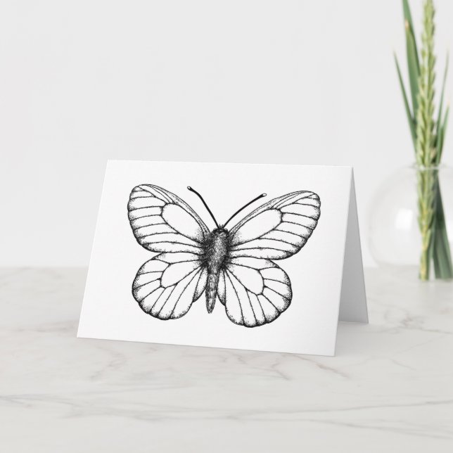 Tarjeta Mariposa blanca (Anverso)