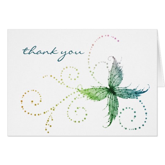 Tarjeta Mariposa caprichosa - gracias cardar