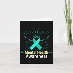 Tarjeta Mariposa Cinta de Salud Mental Camisa Salud Mental