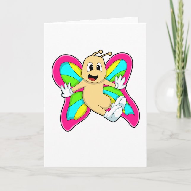 Tarjeta Mariposa colorida (Anverso)