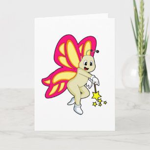 Tarjeta Mariposa como asistente con varita mágica