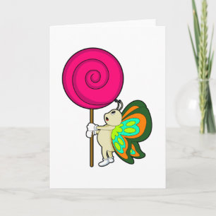 Tarjeta Mariposa con Lollipop
