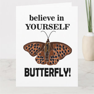 Tarjeta Mariposa Cree En Ti Mismo Inspirador
