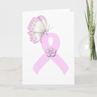 Tarjeta Mariposa de cinta rosa
