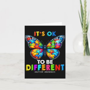 Tarjeta Mariposa de Conciencia del Autismo Animal Está Bie