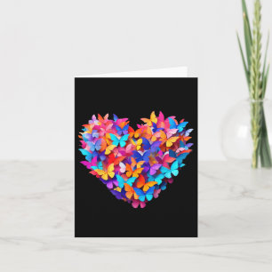 Tarjeta Mariposa de corazón_ Moda con un toque mágico
