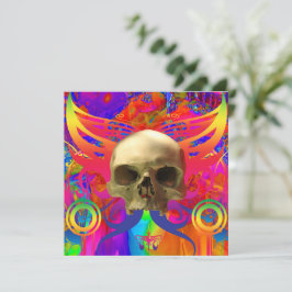Tarjeta Mariposa de cráneo en color