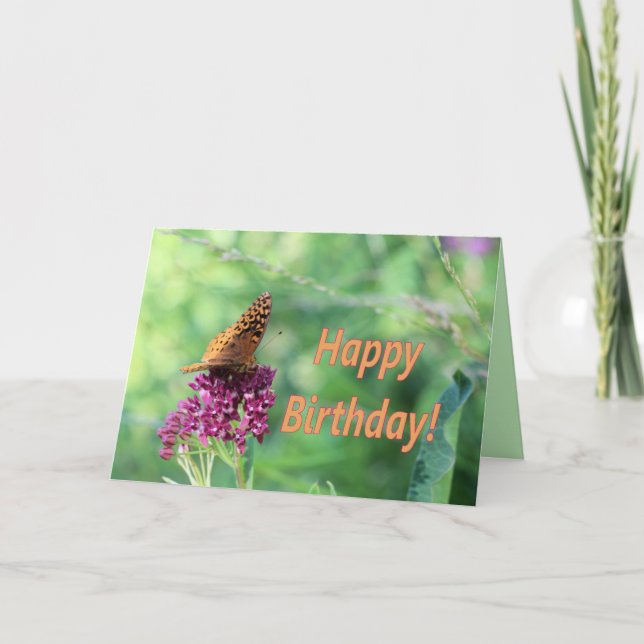 Tarjeta Mariposa de cumpleaños (Anverso)