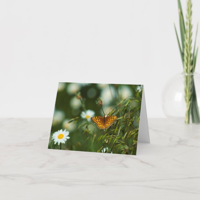 Tarjeta Mariposa de Fritillary del Pacífico (Anverso)