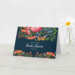 Tarjeta Mariposa de Peony Vintage