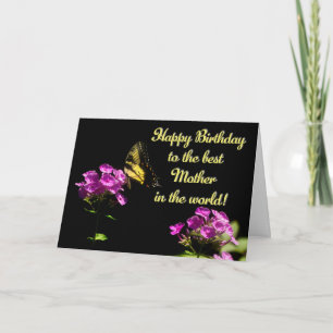 Tarjeta Mariposa de Swallowtail del tigre en el Phlox -