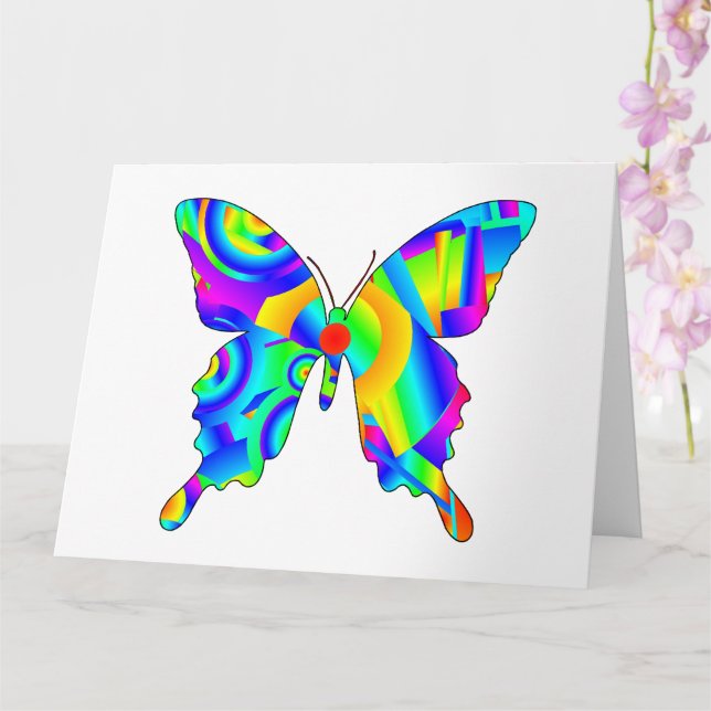 Tarjeta Mariposa de verano (Orquídea)