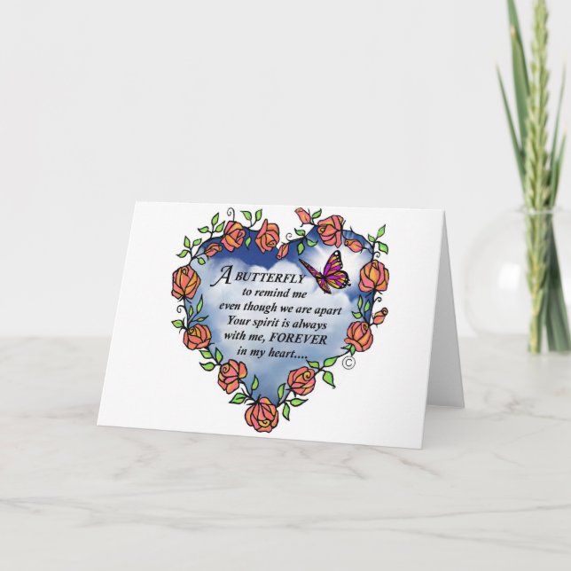 Tarjeta Mariposa del cielo (Anverso)