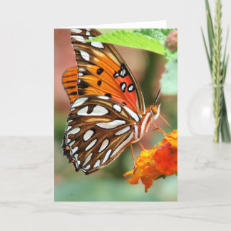 Tarjeta Mariposa del Fritillary del golfo