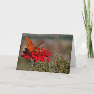Tarjeta Mariposa en la flor