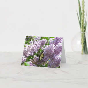 Tarjeta Mariposa en la lila Notecard