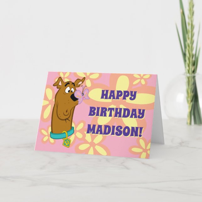 Tarjeta Mariposa en la nariz de Scooby-Doo (Anverso)