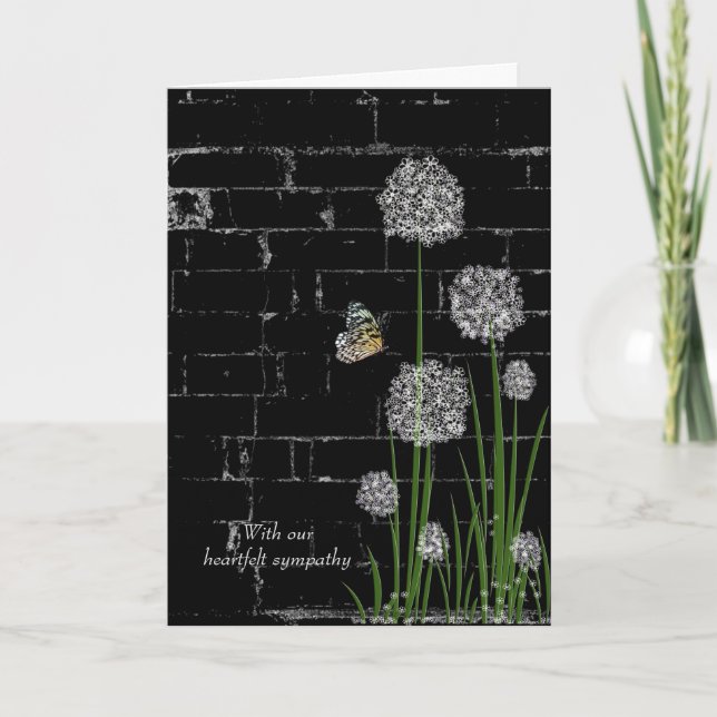 Tarjeta Mariposa en simpatía por la flor silvestre (Anverso)