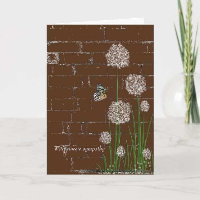 Tarjeta Mariposa en simpatía por las flores silvestres (Anverso)