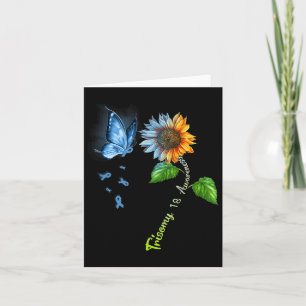 Tarjeta Mariposa Girasol Trisomy 18 Conciencia