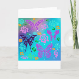 Tarjeta Mariposa Hermosa Aloha Hawái Blossom Boda